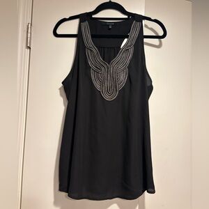 Black sheer racer-back tank